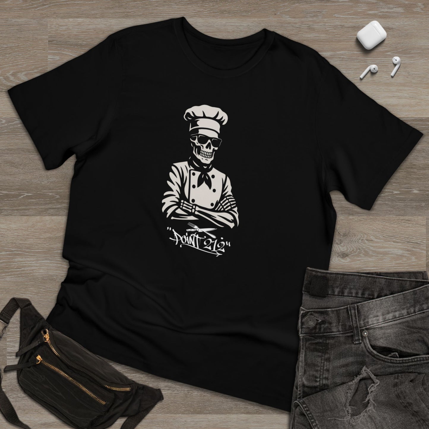 Skeleton Chef T-Shirt — Culinary Skull Cook Tee