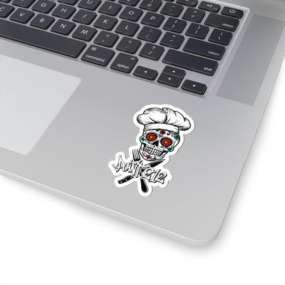 Day of the Dead Skeleton Chef Sticker — Dia de los Muertos Chef Sticker