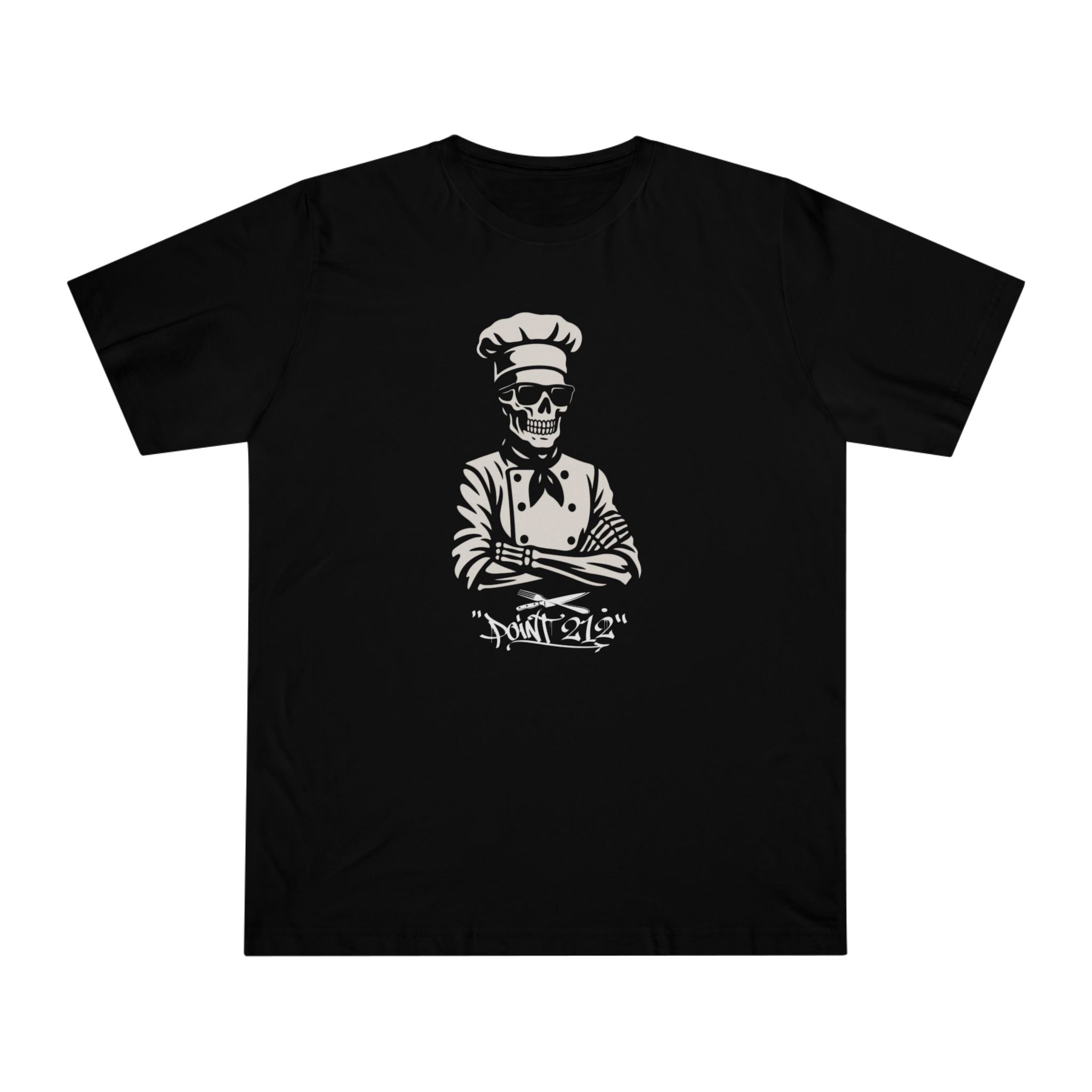 Skeleton Chef T-Shirt — Culinary Skull Cook Tee