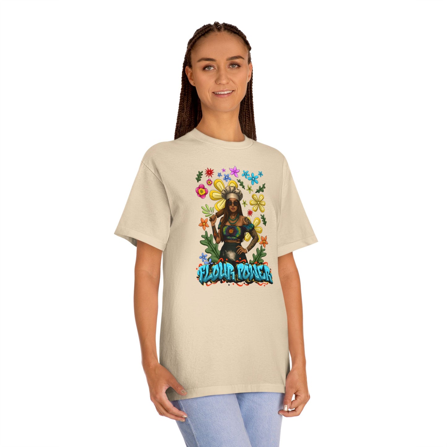 Flour Power T-Shirt - Hippie Vintage Bakery Tee