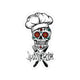 Day of the Dead Skeleton Chef Sticker — Dia de los Muertos Chef Sticker